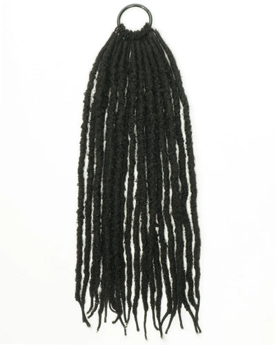 18" Crochet Faux Locs with Micro Human Hair Top (80 Strands)