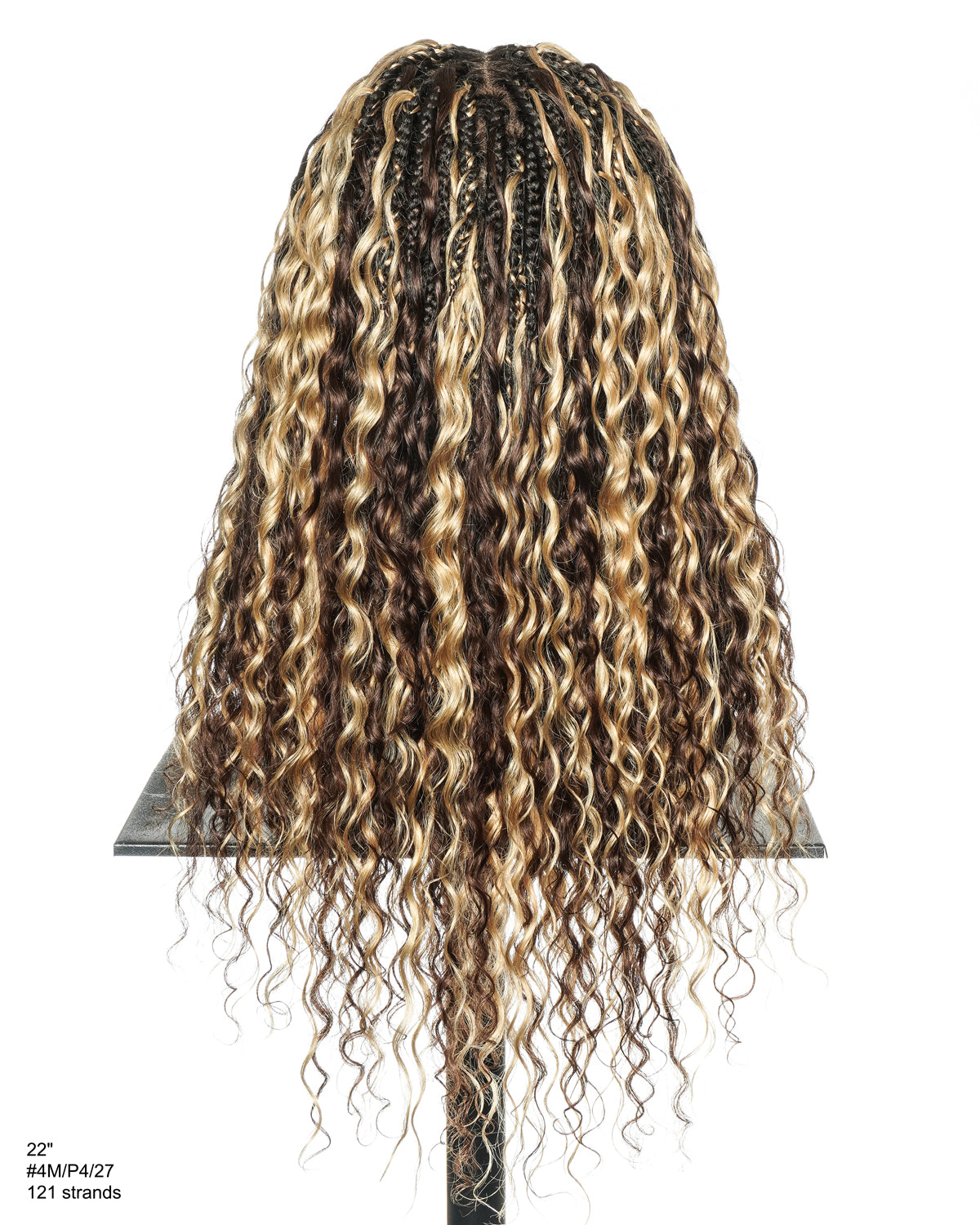 Tiana - Perruque Tressée en Cheveux Humains Pré-décolorés Bouclés Espagnols Miracle Braids Boho Swiss HD Full Lace