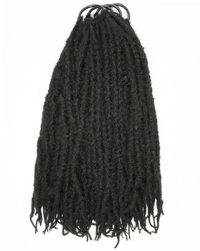 18" Crochet Faux Loc With Human Hair Top 80 Strands