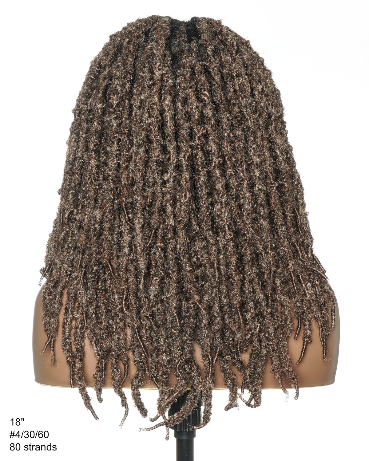 Perruque en dentelle complète suisse HD de 18 pouces avec fausses locks douces et vieillies pré-décolorées