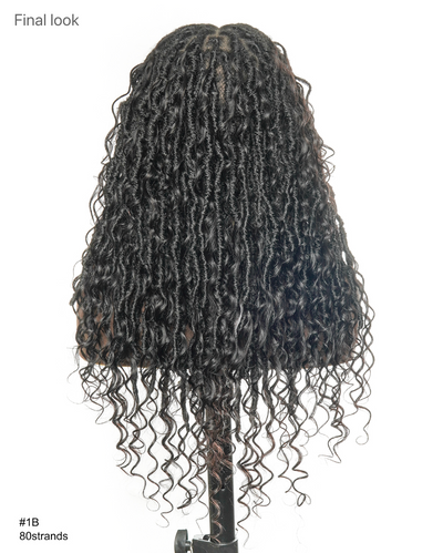 Locks BOHO au crochet pré-bouclées de 18 pouces avec boucles BOHO en cheveux naturels 80 mèches/paquet (5 boucles boho)