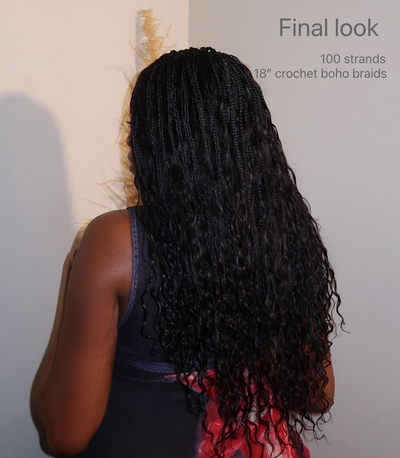 Kiki Tresses au Crochet - 30-75 cm Avec Boucles de Cheveux Humains 100 Brins/Paquet Ondulées Profondes