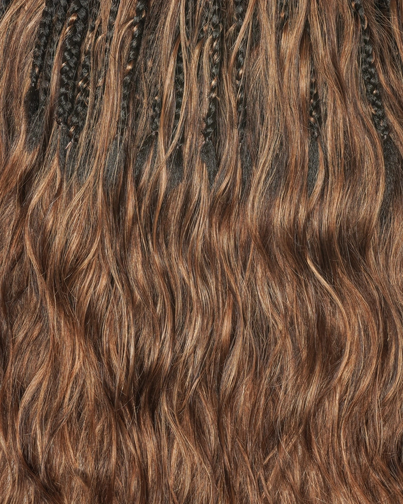 Tresses de style bohème au crochet Ghost Loop™ de 18 pouces avec boucles de cheveux humains