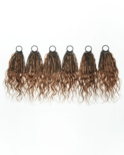 Tresses de style bohème au crochet Ghost Loop™ de 18 pouces avec boucles de cheveux humains
