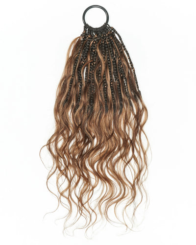 Tresses de style bohème au crochet Ghost Loop™ de 18 pouces avec boucles de cheveux humains