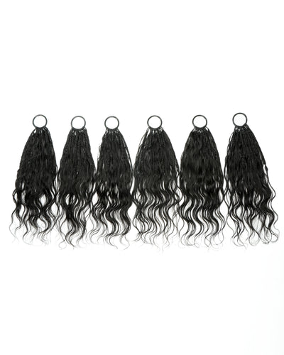 Tresses de style bohème au crochet Ghost Loop™ de 18 pouces avec boucles de cheveux humains