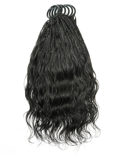 Tresses de style bohème au crochet Ghost Loop™ de 18 pouces avec boucles de cheveux humains
