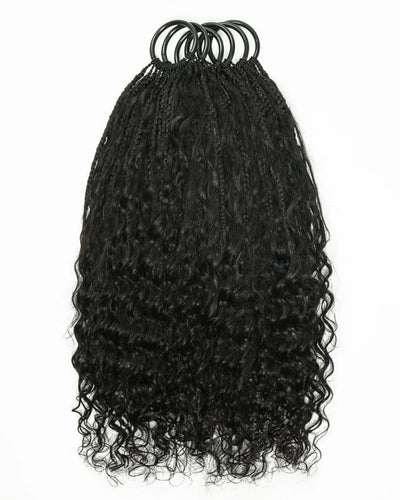 Ghost Loop™ Crochet Boho Braids With Human Hair Deep Wave Curls
