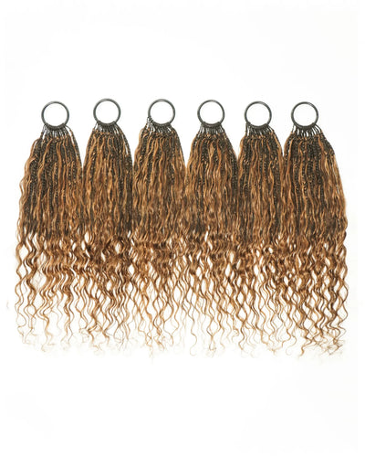 Ghost Loop™ Crochet Boho Braids With Human Hair Deep Wave Curls