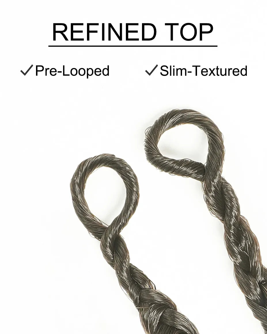 Ghost Loop™ Crochet Boho Braids With Human Hair Deep Wave Curls