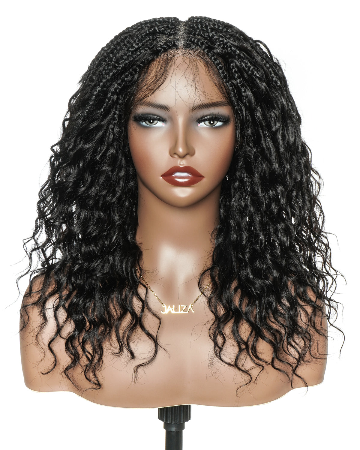 Perruque tressée en cheveux naturels, sans colle, 16 pouces, HD pré-coupée, entièrement en dentelle élastique, légère, prête à l'emploi, tresses bohèmes en boîte.