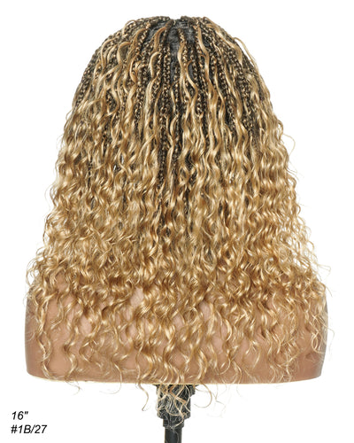 Coco - Perruque tressée en cheveux humains sans colle, pré-coupée HD, dentelle élastique complète, raie libre, prête à l'emploi (dentelle non nouée à la main)