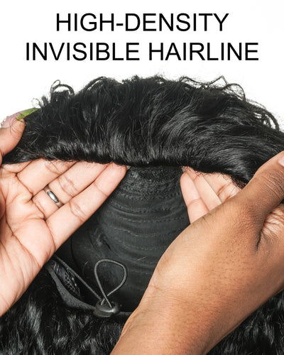 Perruque semi-complète tout-en-un 100 % cheveux humains 180 % de densité boucles profondes