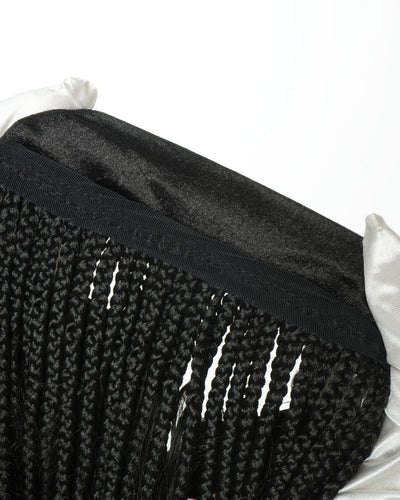 Bande de tresses bohèmes sans colle de 26 po avec boucles Body Wave en cheveux naturels (tresse simple de 22 po)