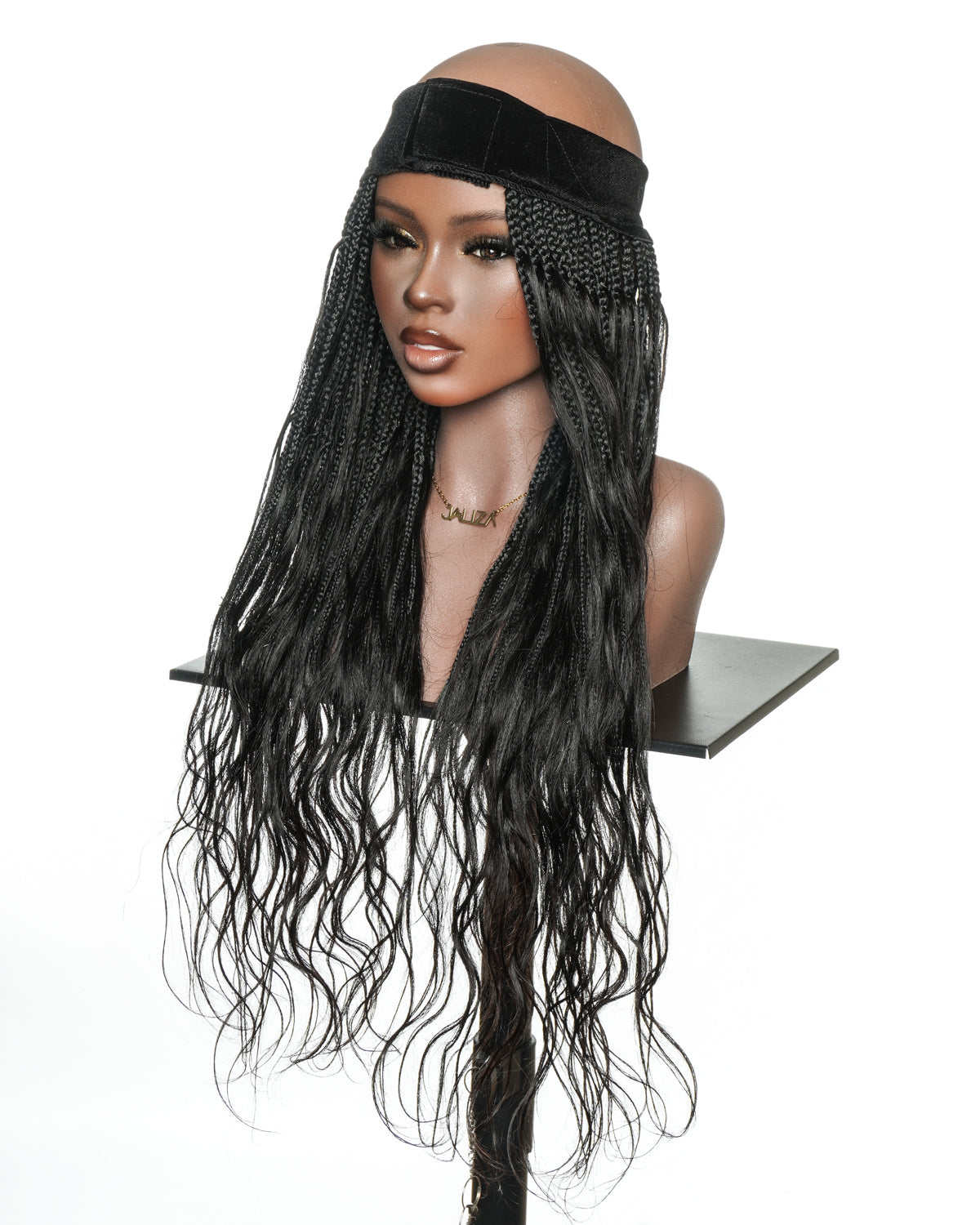 Bande de tresses bohèmes sans colle de 26 po avec boucles Body Wave en cheveux naturels (tresse simple de 22 po)