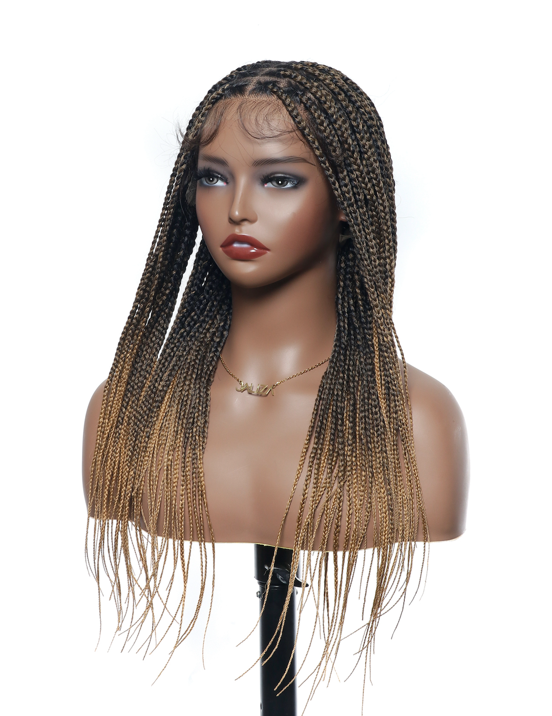 Kora - Pre Bleached Human Hair Lace Lightweight Knotless Swiss HD Lace Box Braided Wig 100 Strands