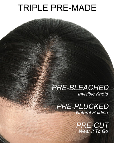 Super Double Drawn Bone Straight 22" 13*4 Lace Frontal 100% Human Hair Wig