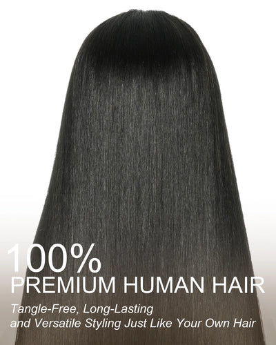 Super Double Drawn Bone Straight 22" 13*4 Lace Frontal 100% Human Hair Wig