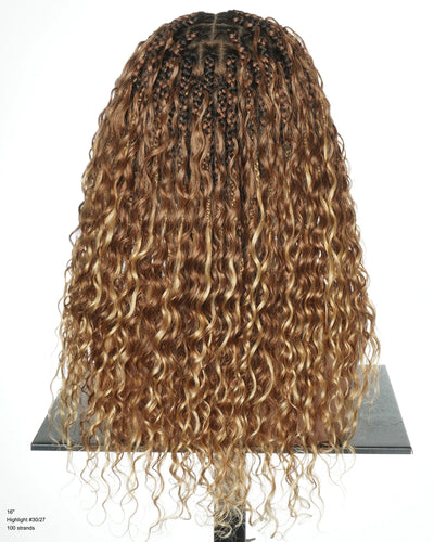 Perruque tressée Kiki 16" Boho avec reflets ensoleillés 30/27