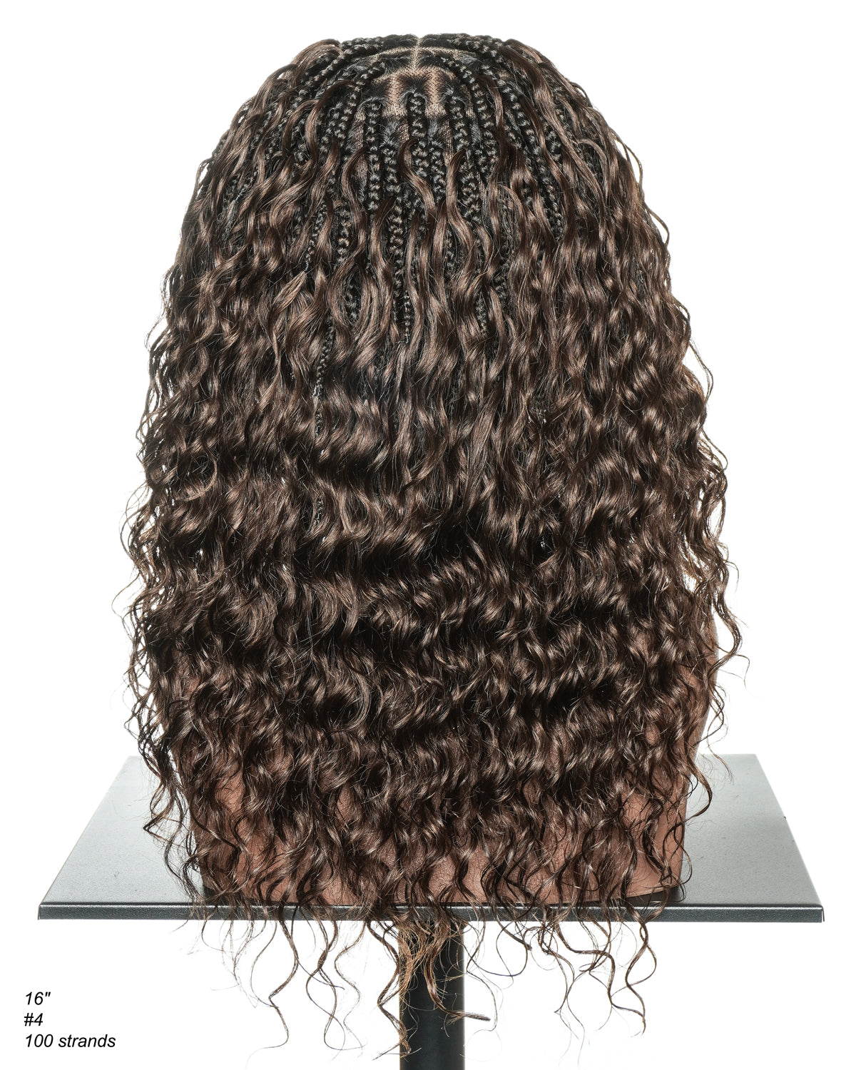 Vivi 16" - JALIZA Slip-On™ Glueless Swiss HD Full Lace Lightweight Version Human Hair Boho Box Braided Wig With C Cap Design And Stretchable Lace