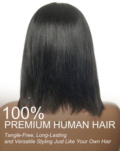 100% Human Hair Glueless Pre Bleached Knots Deep Wave Wig - Pre Plucked（US only）