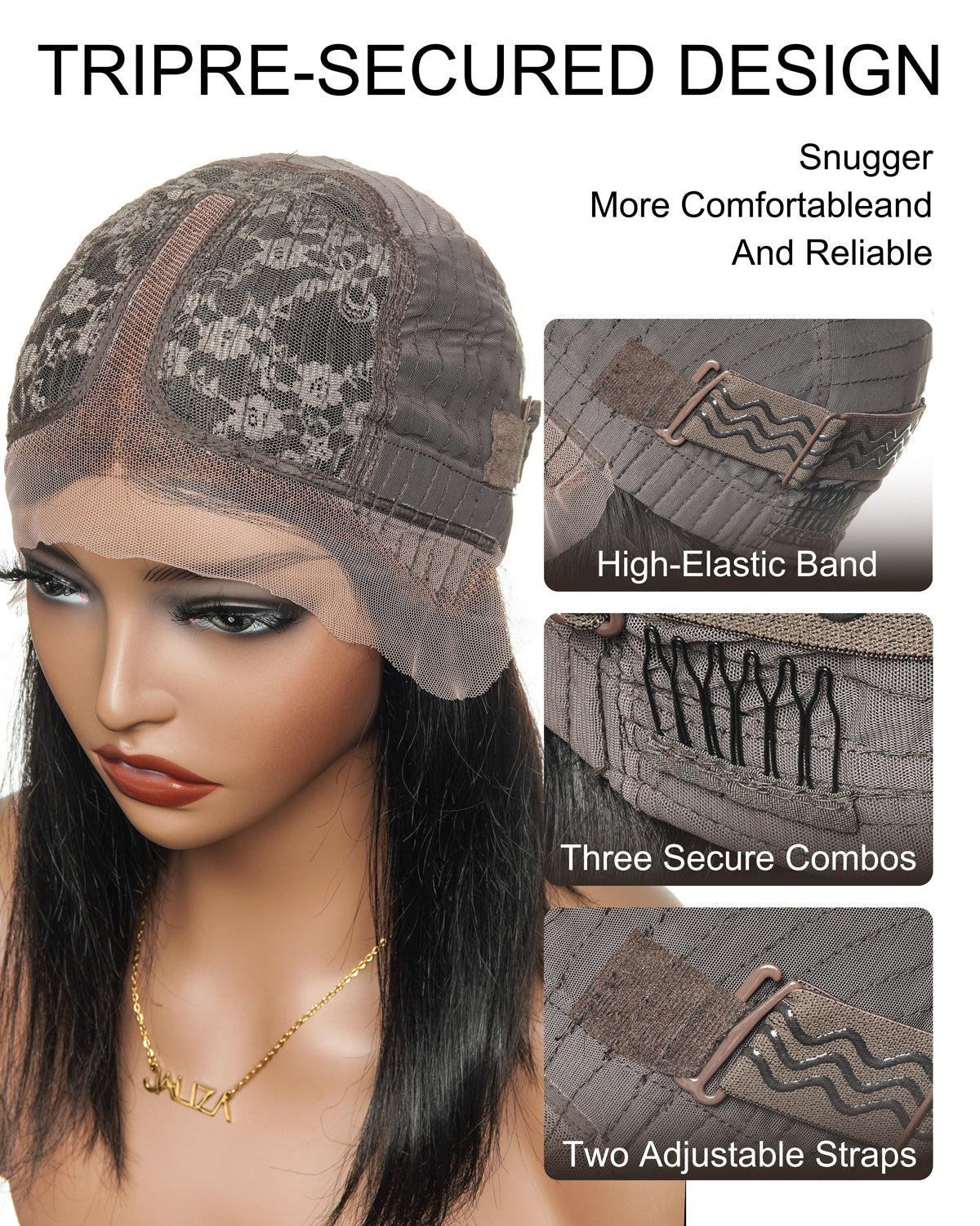 100% Human Hair Glueless Pre Bleached Knots Deep Wave Wig - Pre Plucked（US only）