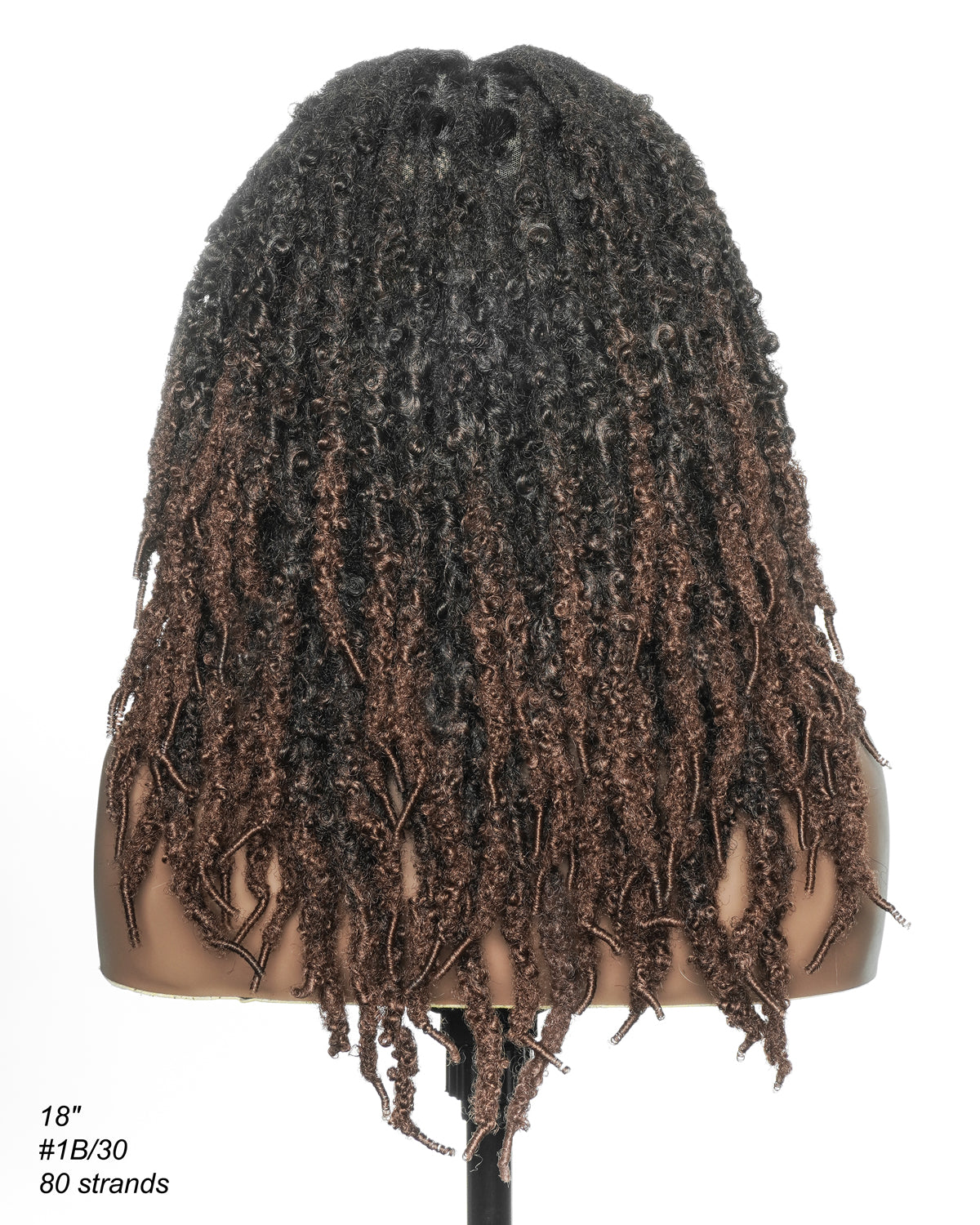 Perruque en dentelle complète suisse HD de 18 pouces avec fausses locks douces et vieillies pré-décolorées