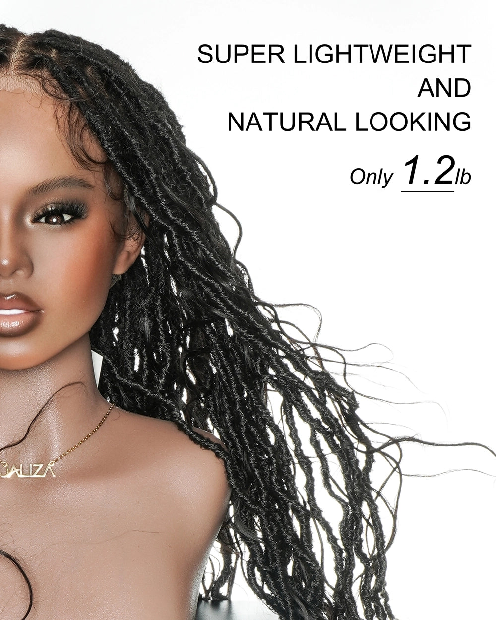 L'esthétique ultime de déesse de 30 pouces : perruque HD sans colle avec locs bohèmes en dentelle complète