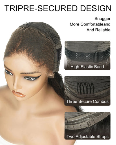 24" 100% Premium Human Hair Body Wave 13*6 Swiss HD Lace Frontal Wig
