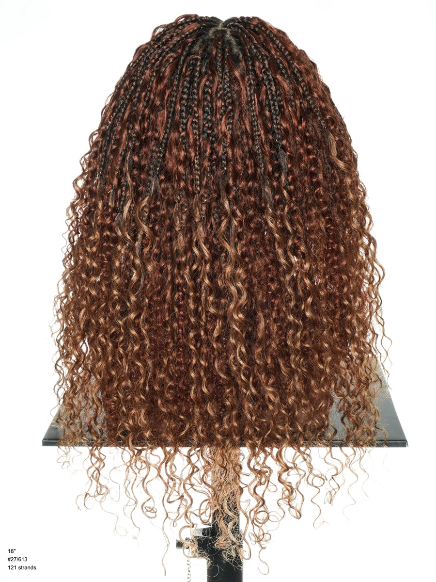 Lulu - Perruque tressée bohème Bora Bora couleur mélangée 30 et 33 de 45 cm
