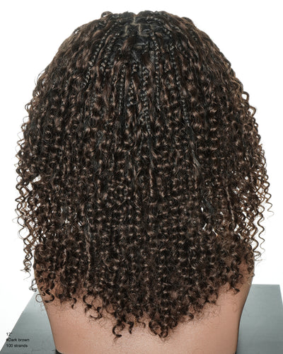 Perruque Lulu Bob 12" pré-décolorée, sans colle, en dentelle suisse HD, sans nœuds, style bohème, avec cheveux humains bouclés et ondulés
