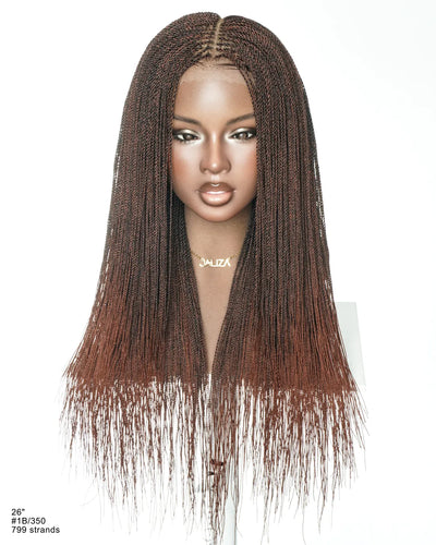 jaliza full lace micro box 26 inches in ombre ginger color