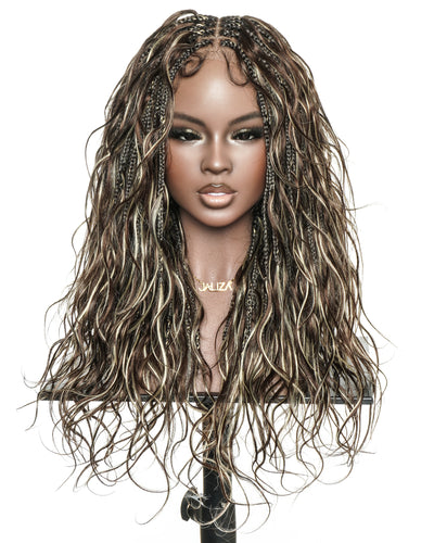 Michelle - Perruque Tressée Boho Miracle Braids Mélange Blond Champagne #4/613