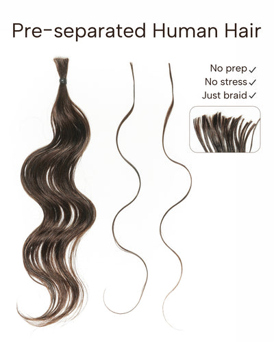 Kit de Tressage de Cheveux Michelle - Solution Salon Cheveux Humains Prédécoupés en Vrac & Fibre Synthétique