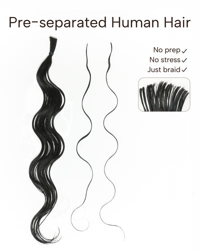Kit de Tressage de Cheveux Michelle - Solution Salon Cheveux Humains Prédécoupés en Vrac & Fibre Synthétique