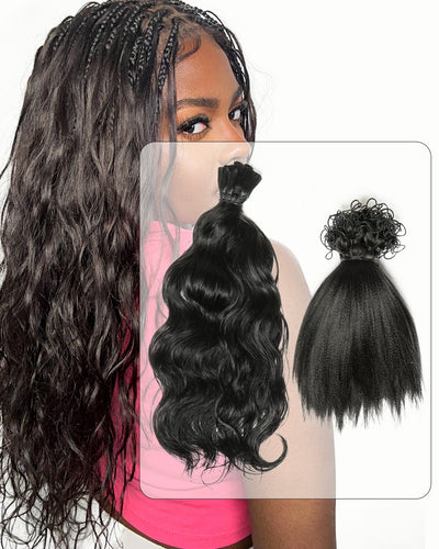 Kit de Tressage de Cheveux Michelle - Solution Salon Cheveux Humains Prédécoupés en Vrac & Fibre Synthétique