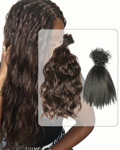 Kit de Tressage de Cheveux Michelle - Solution Salon Cheveux Humains Prédécoupés en Vrac & Fibre Synthétique
