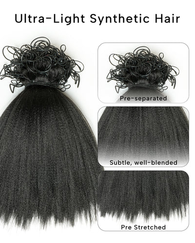 Kit de Tressage de Cheveux Michelle - Solution Salon Cheveux Humains Prédécoupés en Vrac & Fibre Synthétique
