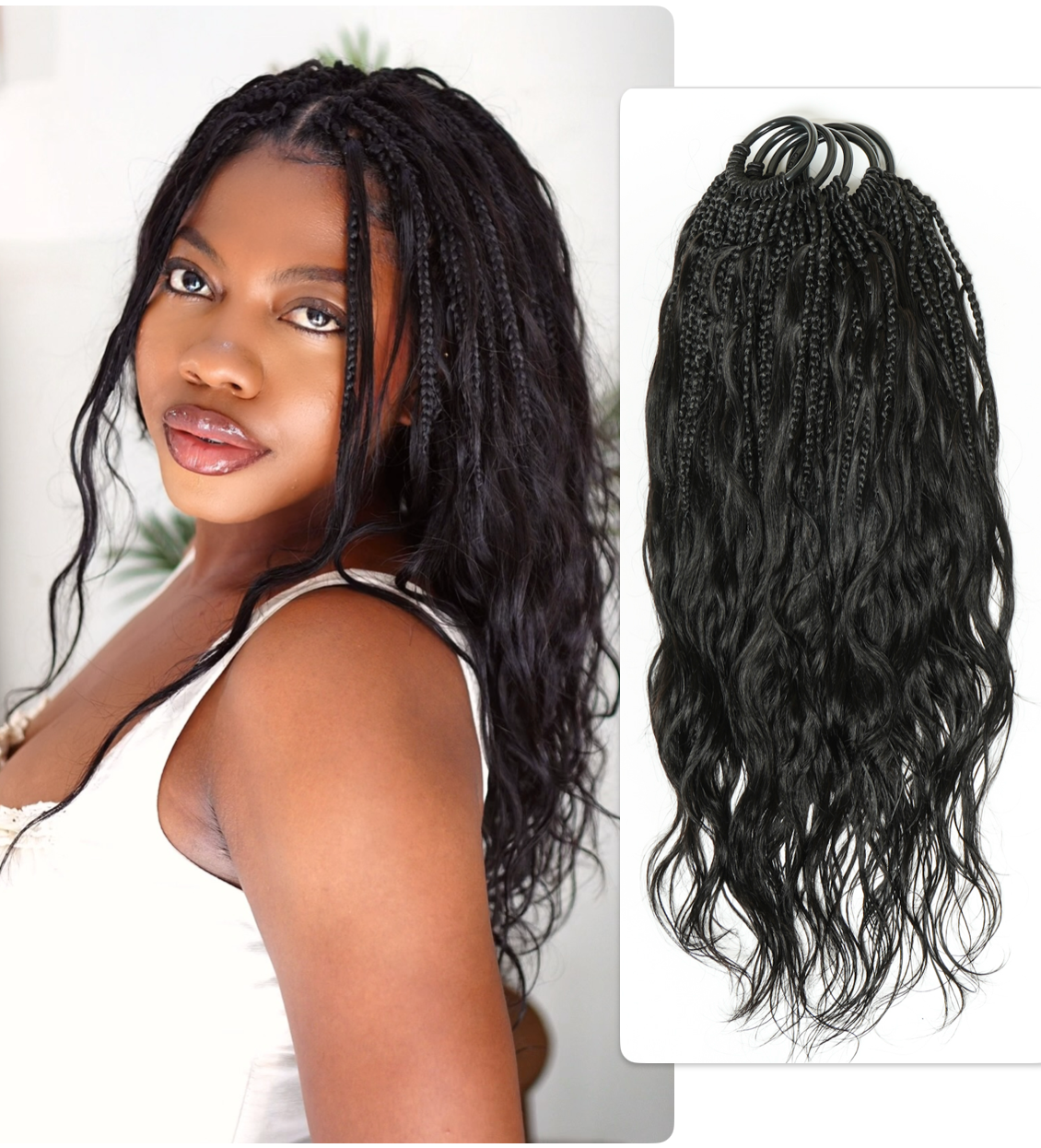JALIZA Michelle - Tresses Boho au Crochet Bora Bora | Cheveux Humains Miracle Body Wave