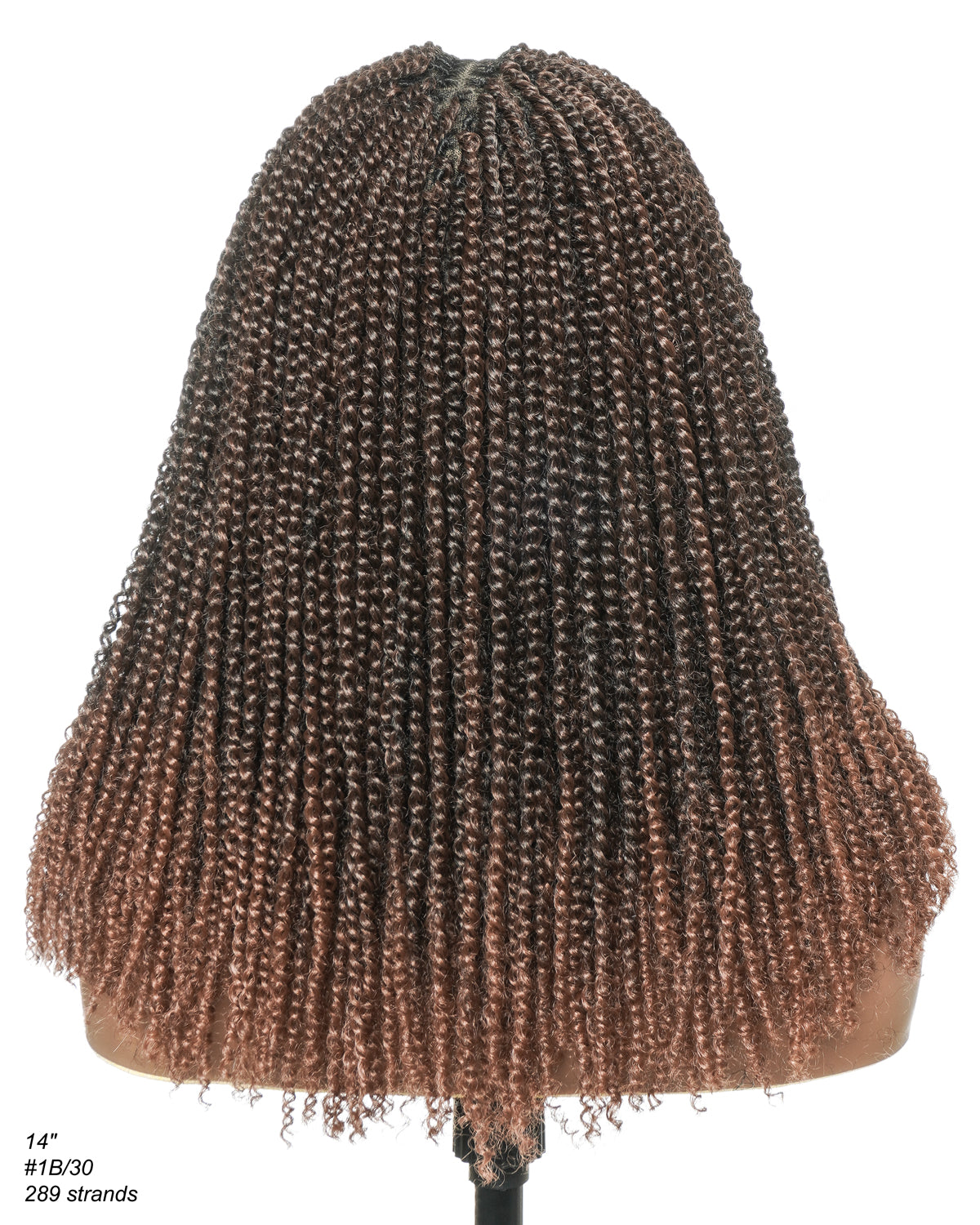Pona - Perruque tressée Micro Passion Twist en dentelle complète suisse HD de 14 po