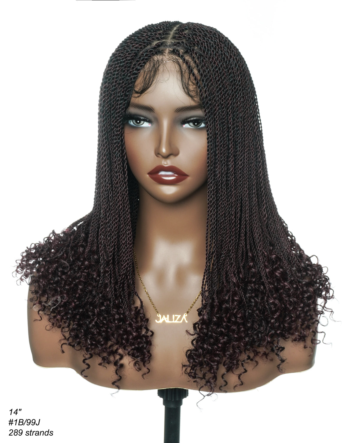 Tina - Perruque Tressée Sans Colle Mini Twist Sénégalaise Adaptée aux Petites Têtes (Bonnet Petite Taille pour Têtes Fines)