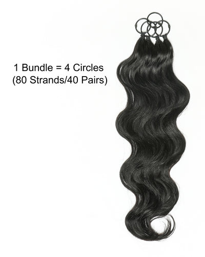 Extensions de cheveux tressés à la main 100 % cheveux humains 18" style plume pour tresses Miracle Knots