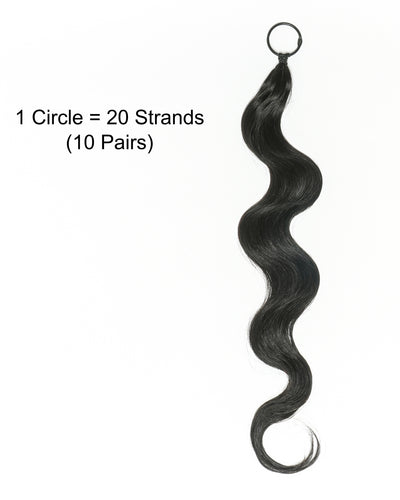 Extensions de cheveux tressés à la main 100 % cheveux humains 18" style plume pour tresses Miracle Knots