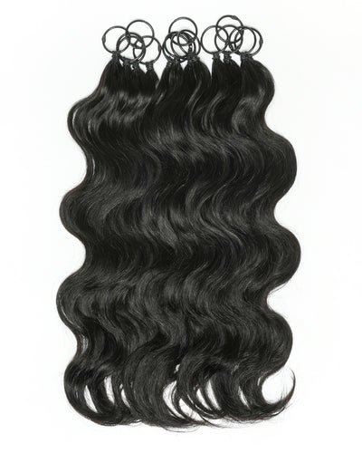 Extensions de cheveux tressés à la main 100 % cheveux humains 18" style plume pour tresses Miracle Knots
