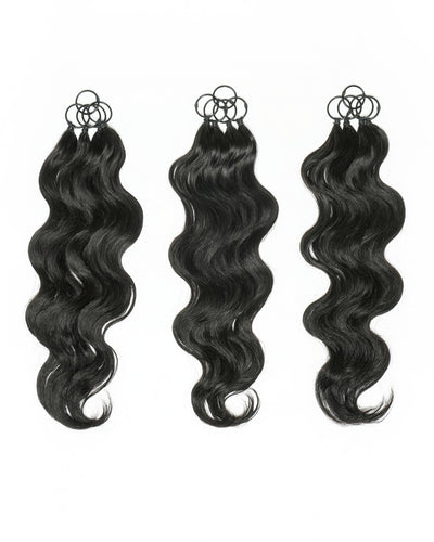 Extensions de cheveux tressés à la main 100 % cheveux humains 18" style plume pour tresses Miracle Knots