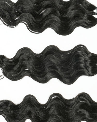 Extensions de cheveux en crochet à nœuds magiques 100 % cheveux naturels, Body Wave