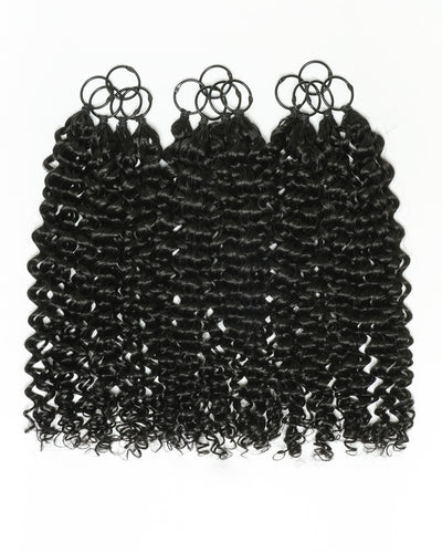 Extensions de cheveux tressés à la main 100 % cheveux humains 18" style plume pour tresses Miracle Knots
