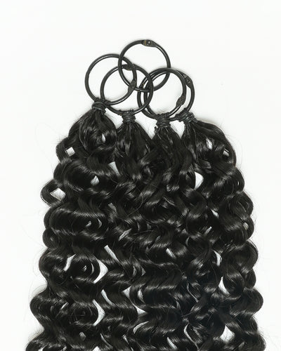 Extensions de cheveux tressés à la main 100 % cheveux humains 18" style plume pour tresses Miracle Knots