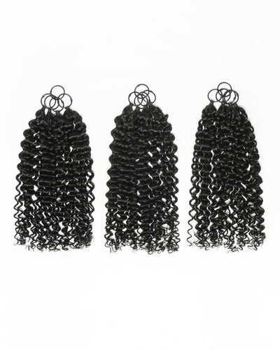 Extensions de cheveux tressés à la main 100 % cheveux humains 18" style plume pour tresses Miracle Knots