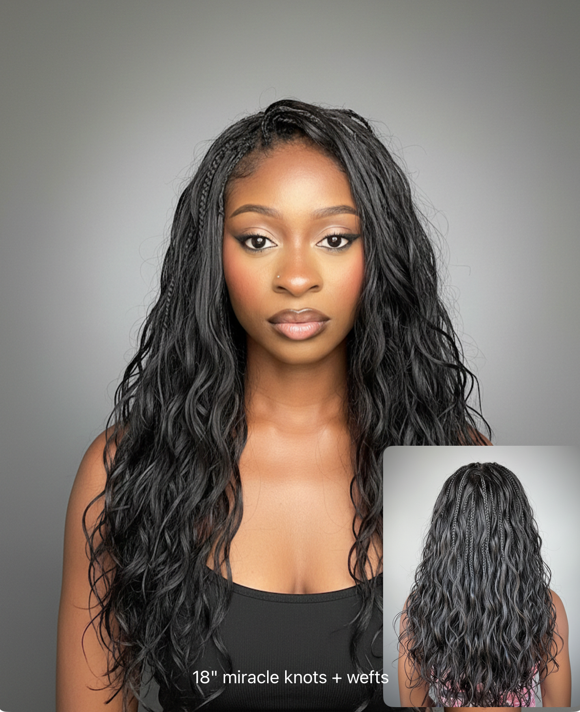 Solution de tressage autonome d'une heure : Nœuds miracle/Tresses Boho au crochet + Lot de tissages en cheveux naturels ondulés